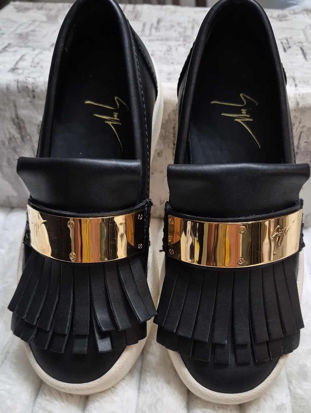 Giuseppe Zanotti Naomi Fringed Slip-on Sneakers Women's Sz 5 Eu 35 $975